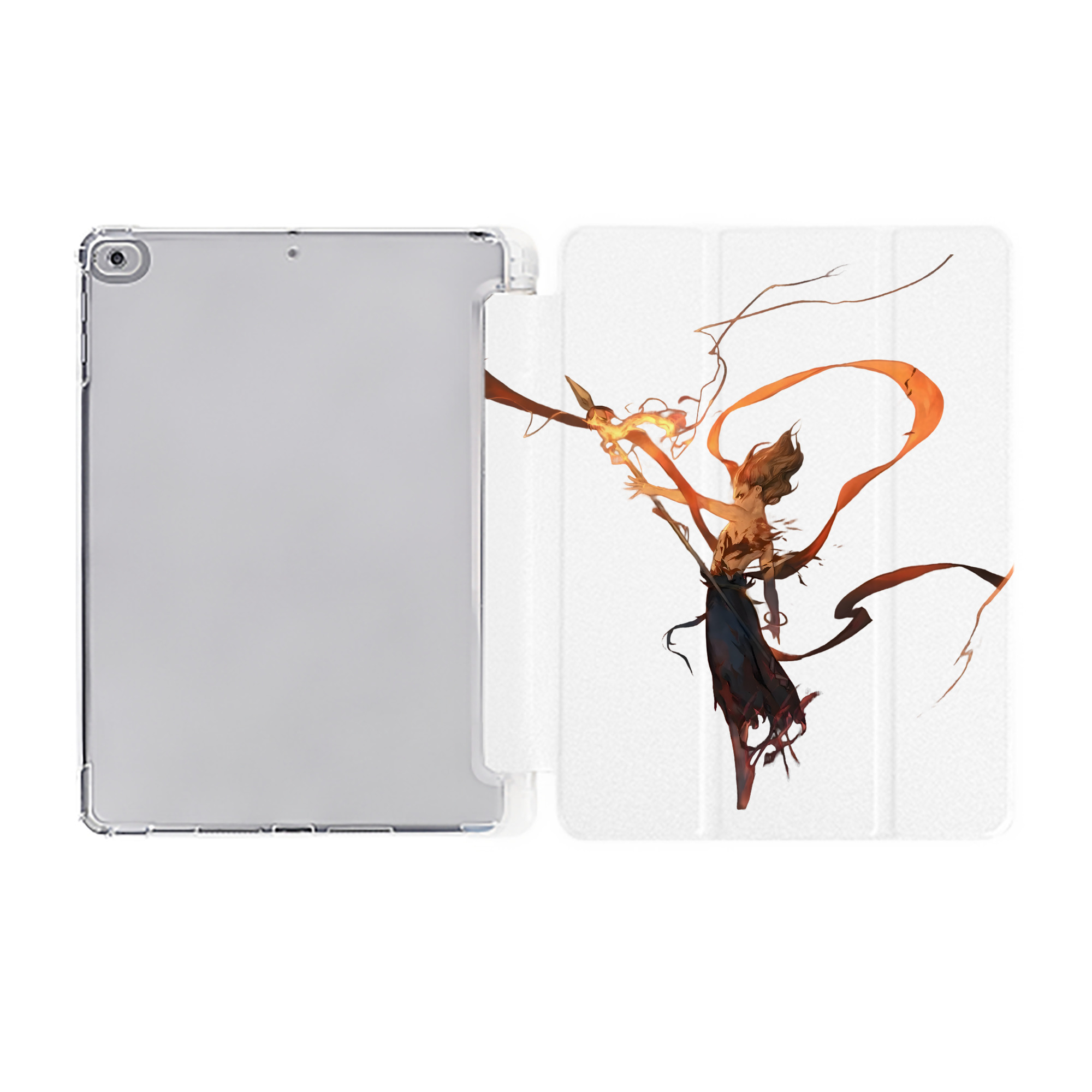 （画像用） Ne Zha 2 ナタ 魔童の大暴れ IPad ケース ペン収納付き 三つ折りスタンド PUレザー×シリコン 対応機種9.5/10.5/10.9インチ